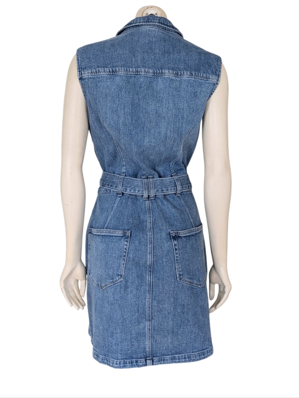 Paige Kelsee Denim Dress Size 10 - Picture 3 of 11